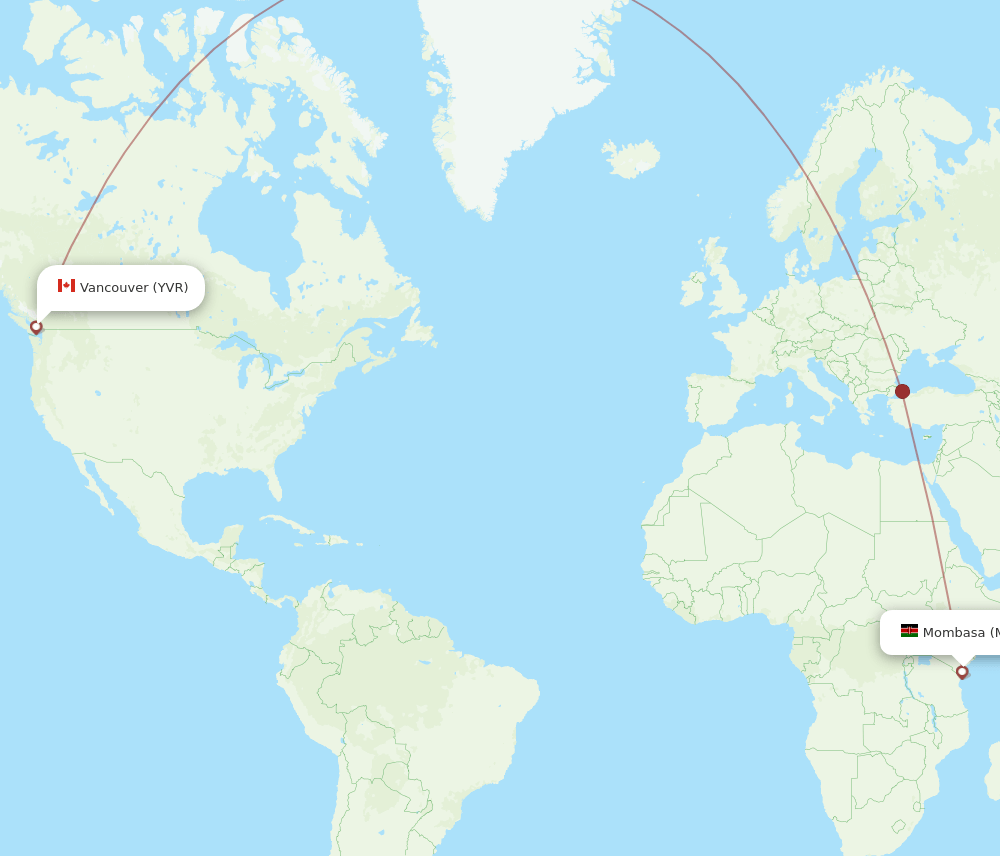 MBA-YVR flight routes