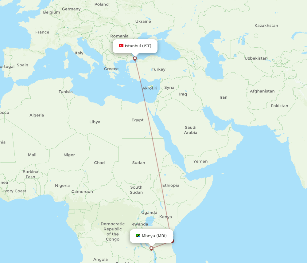 MBI-IST flight routes