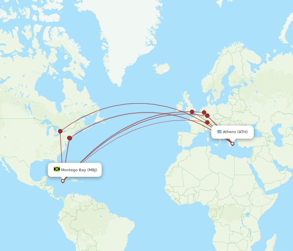 MBJ-ATH flight routes