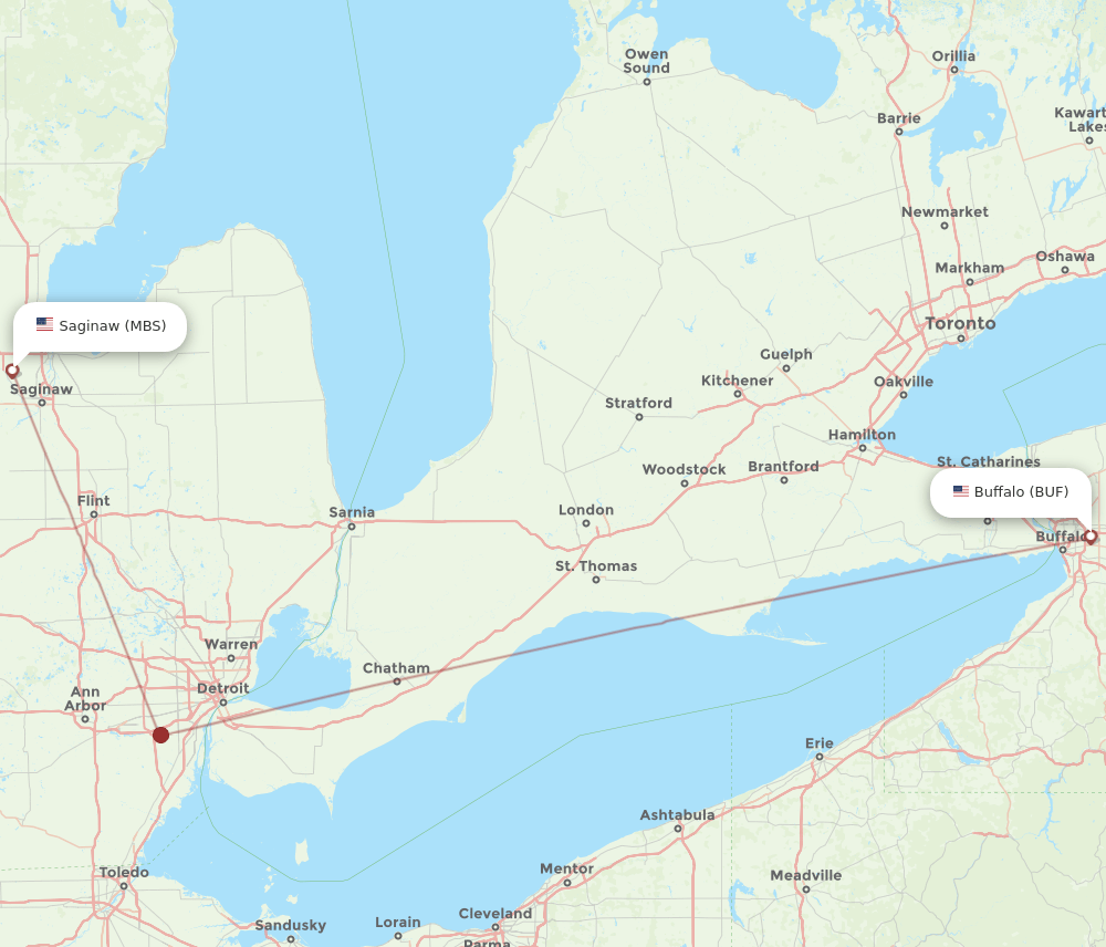 MBS-BUF flight routes