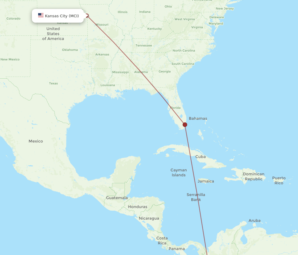MCI-CLO flight routes