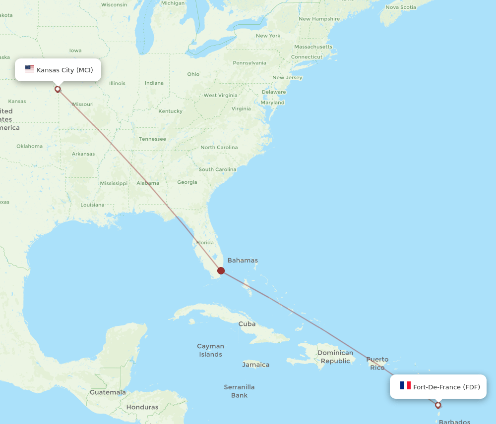 MCI-FDF flight routes