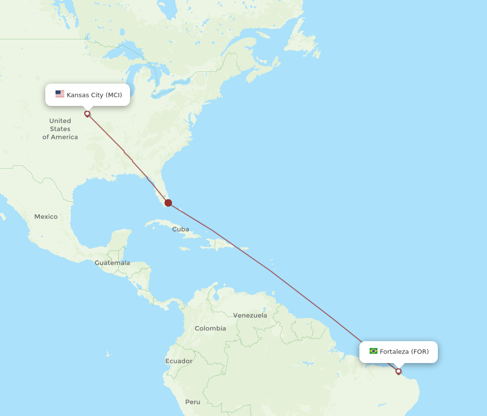 MCI-FOR flight routes