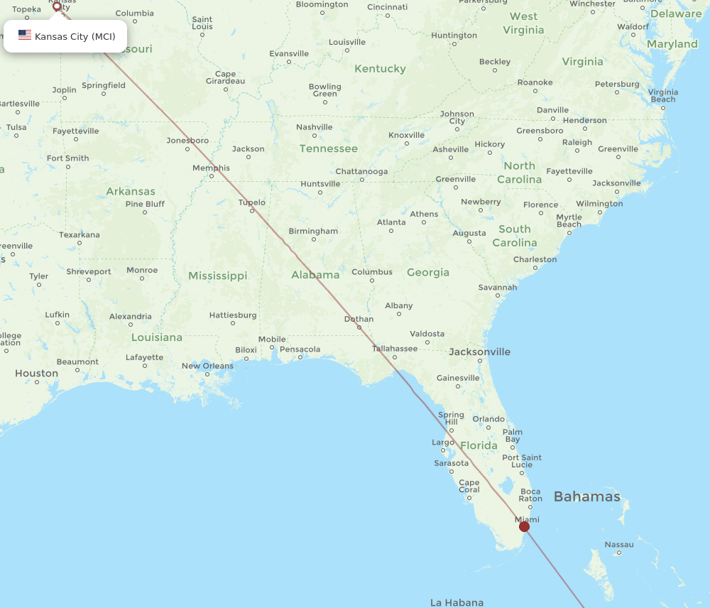 MCI-HOG flight routes