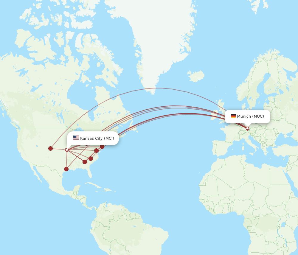 MCI-MUC flight routes