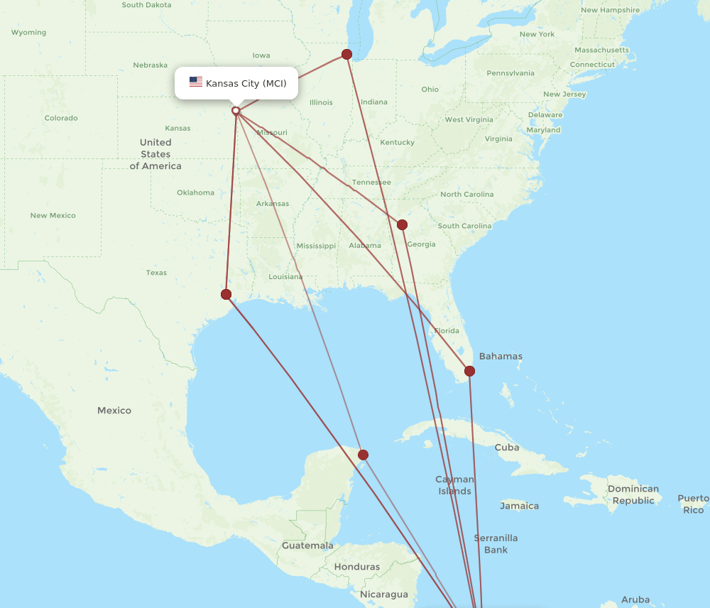 MCI-PTY flight routes