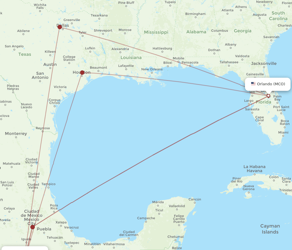 MCO-ACA flight routes
