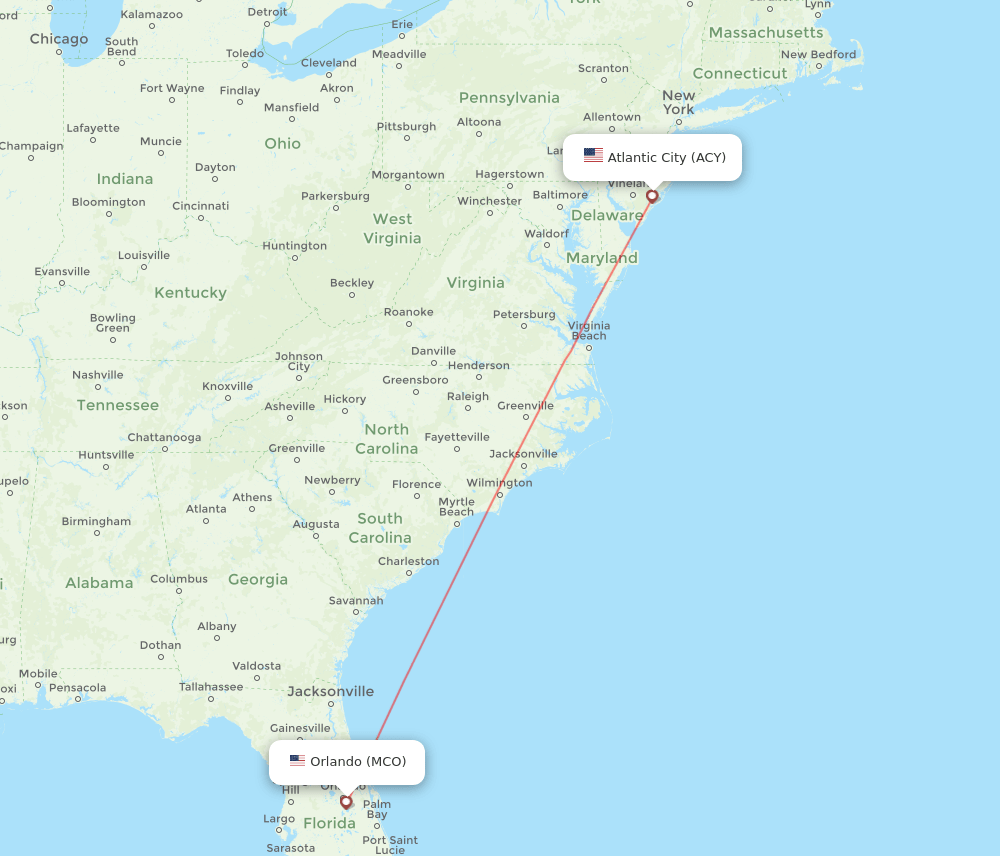MCO-ACY flight routes