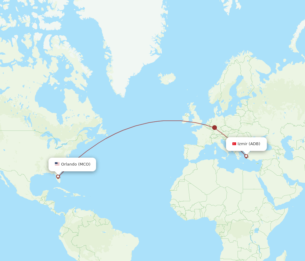 MCO-ADB flight routes