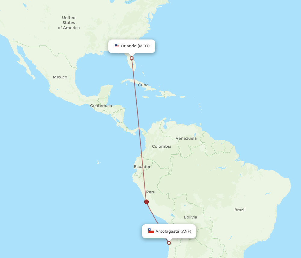 MCO-ANF flight routes