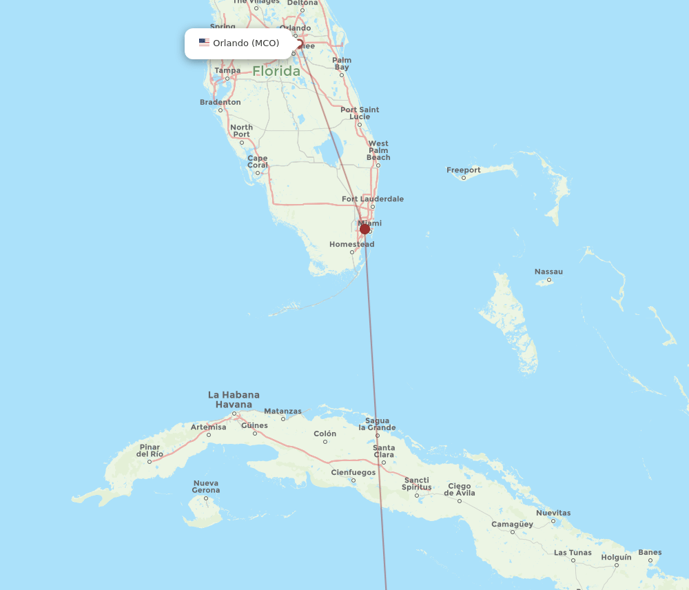 MCO-CYB flight routes