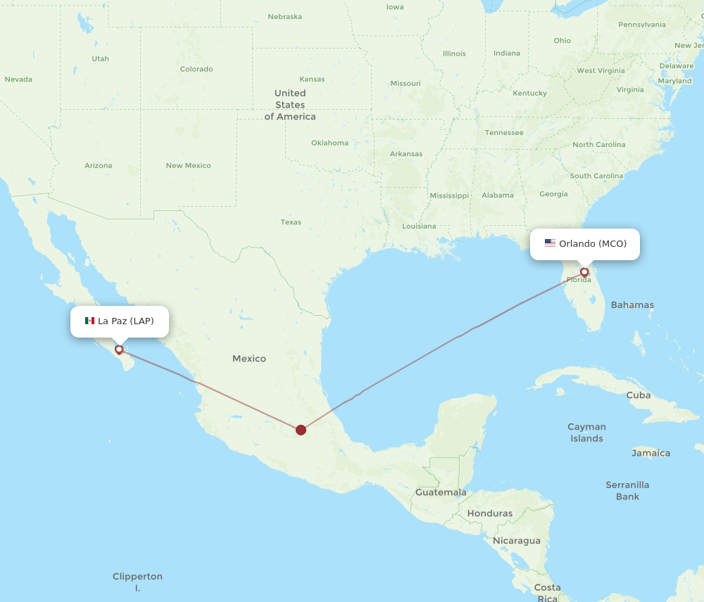 MCO-LAP flight routes