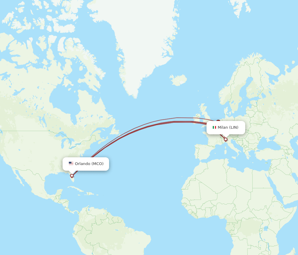 MCO-LIN flight routes