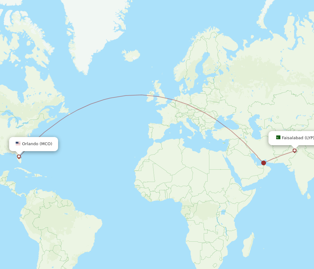 MCO-LYP flight routes