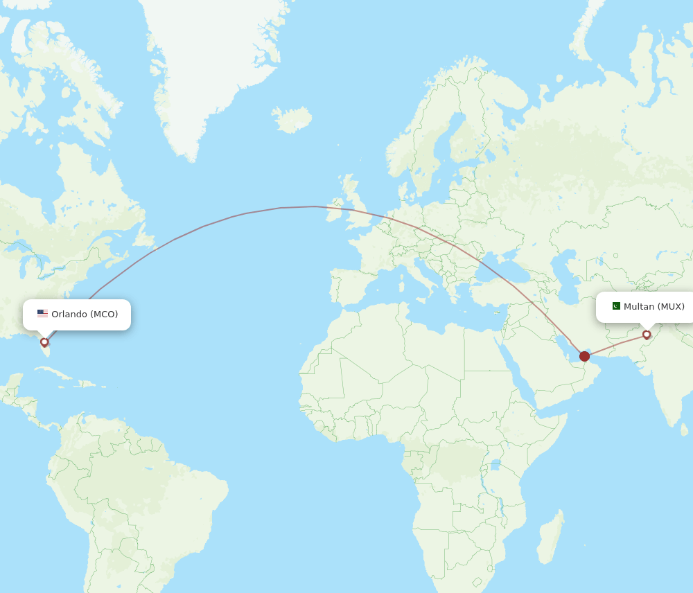 MCO-MUX flight routes