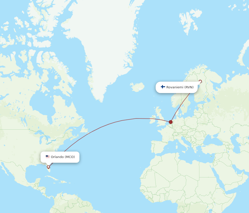 MCO-RVN flight routes