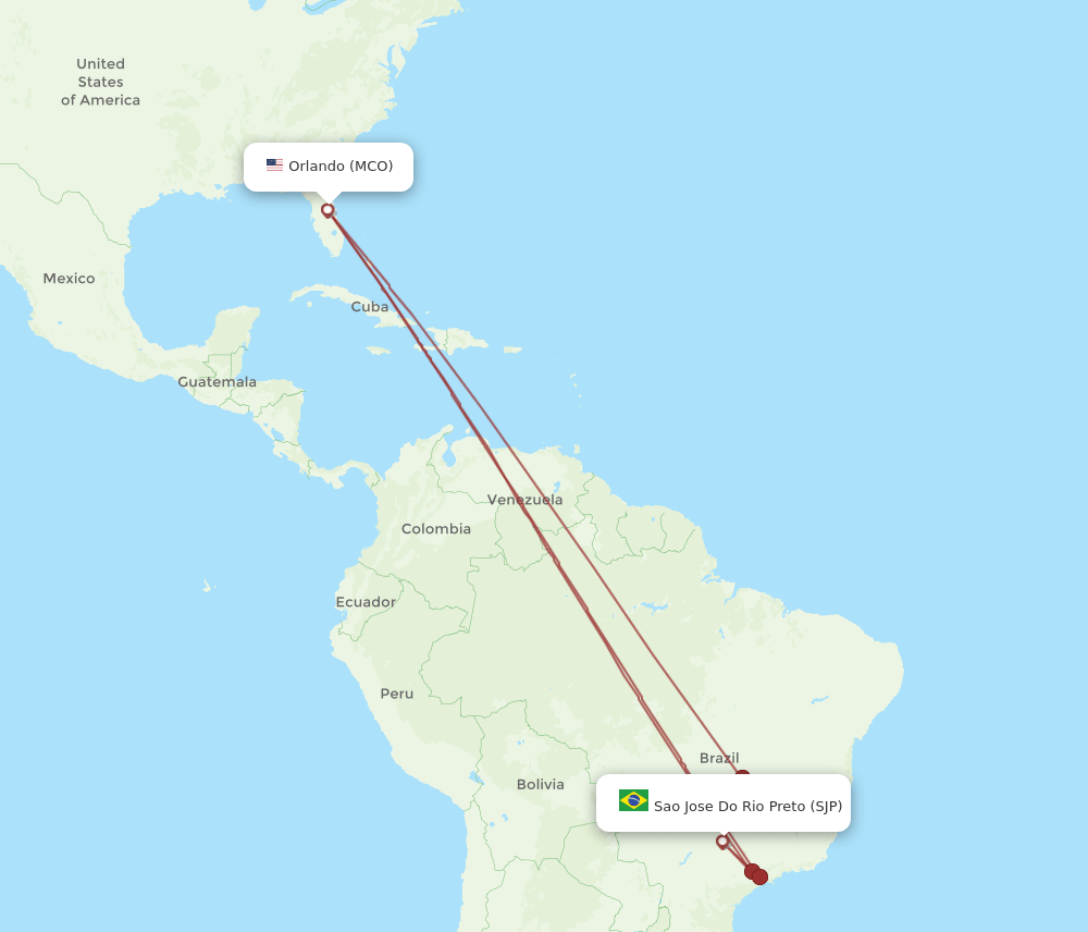 MCO-SJP flight routes