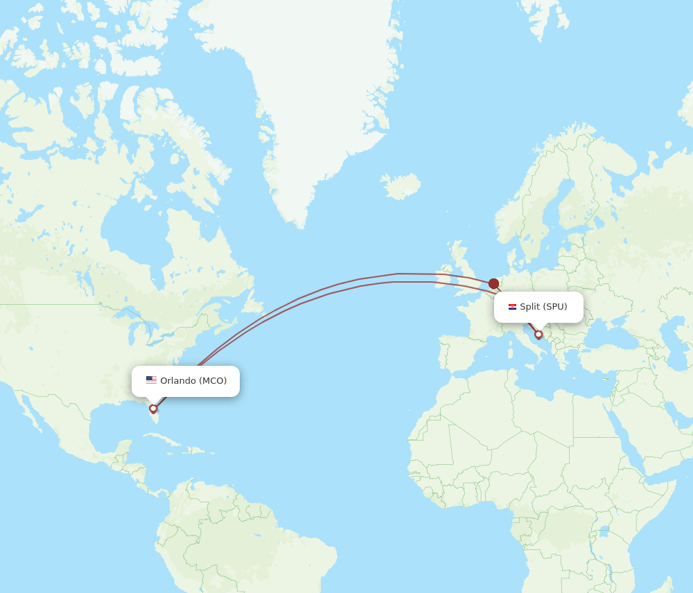 MCO-SPU flight routes