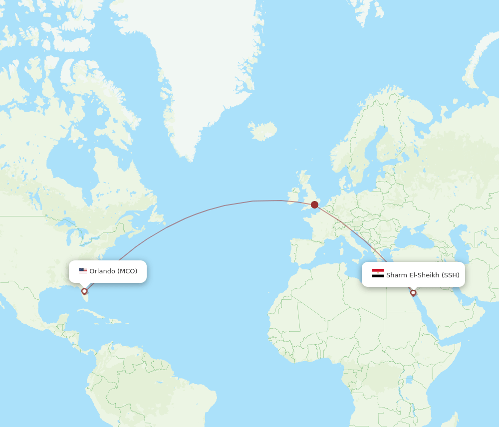 MCO-SSH flight routes