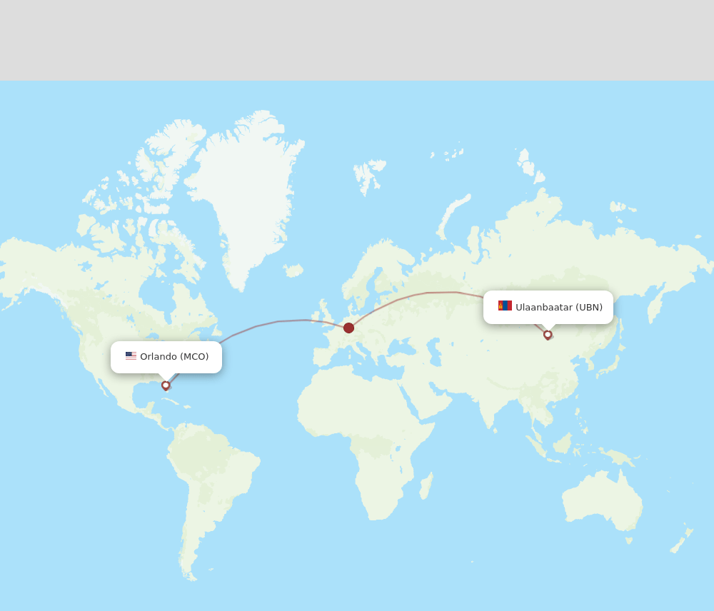 MCO-UBN flight routes