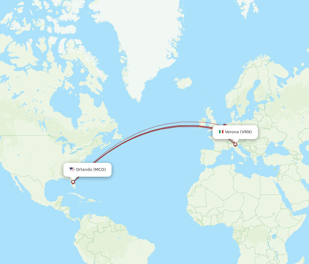 MCO-VRN flight routes