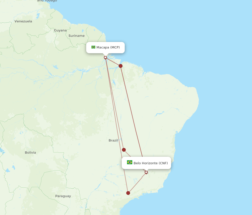 MCP-CNF flight routes