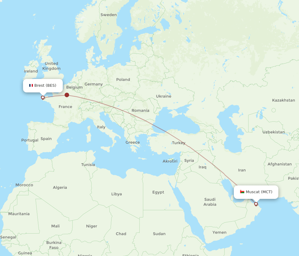 MCT-BES flight routes