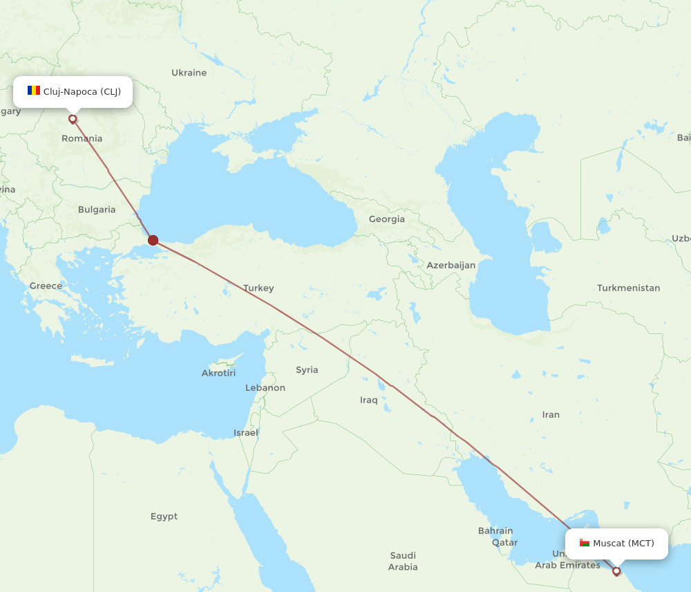MCT-CLJ flight routes