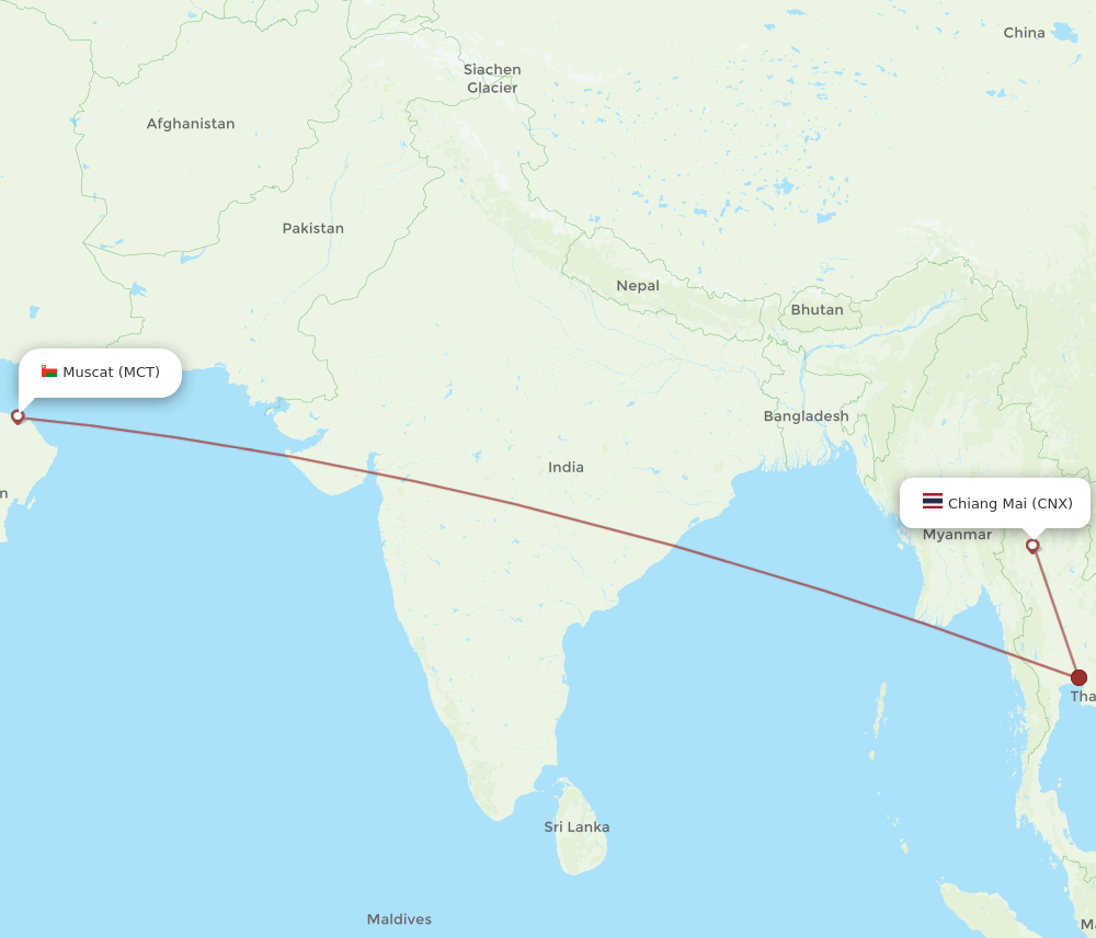 MCT-CNX flight routes