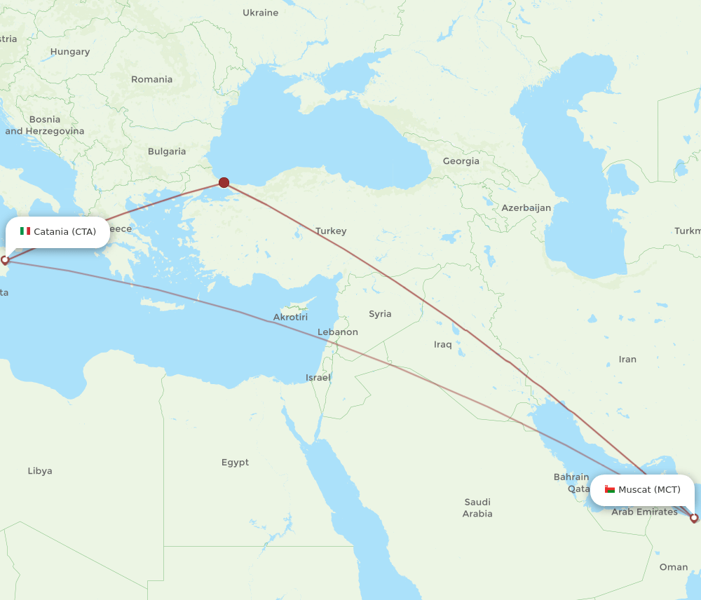 MCT-CTA flight routes