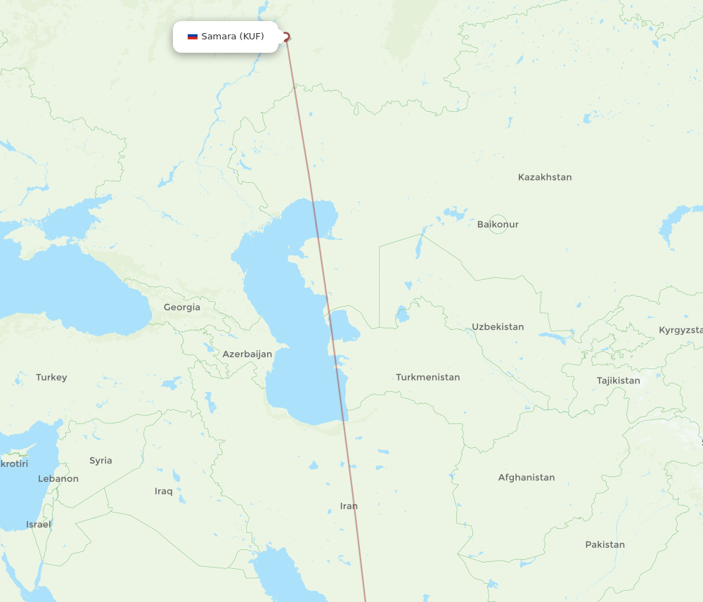 MCT-KUF flight routes