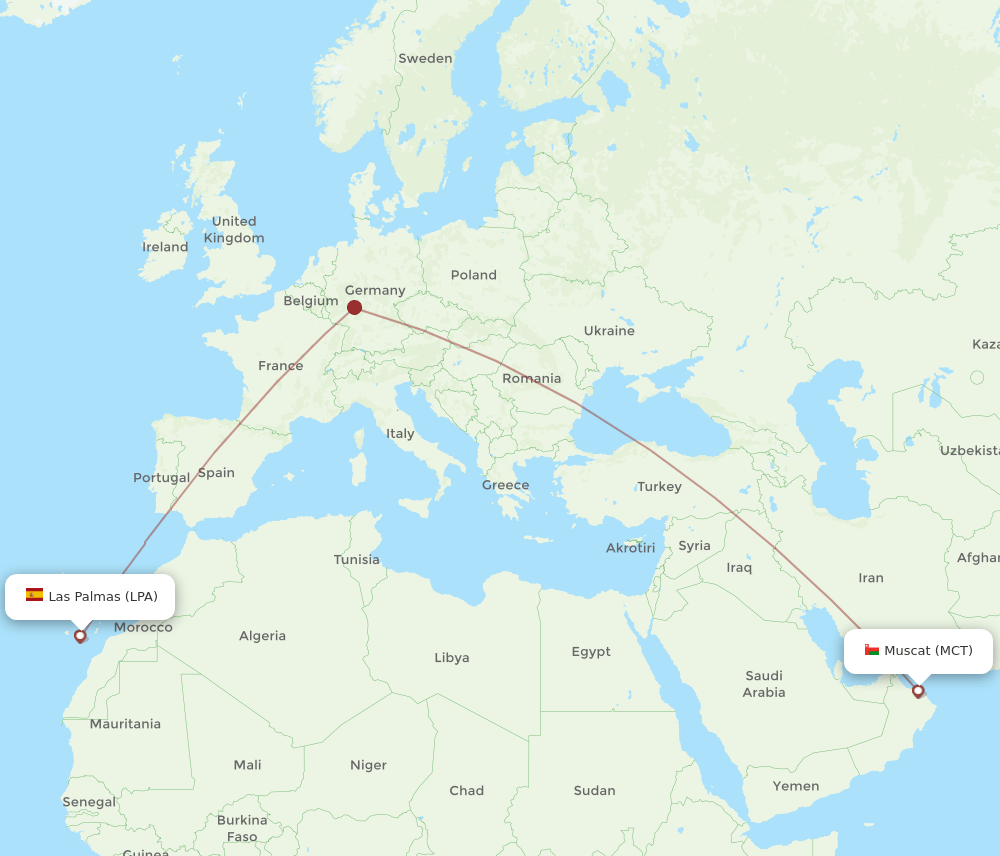 MCT-LPA flight routes