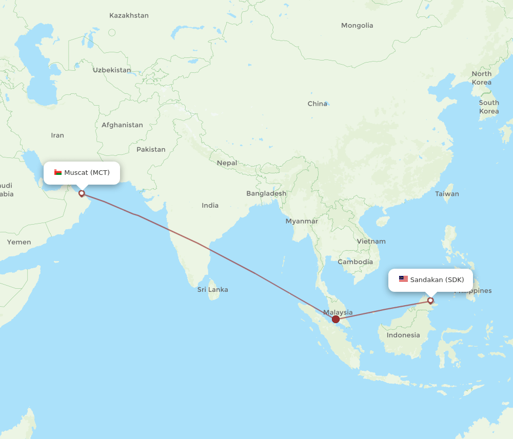MCT-SDK flight routes