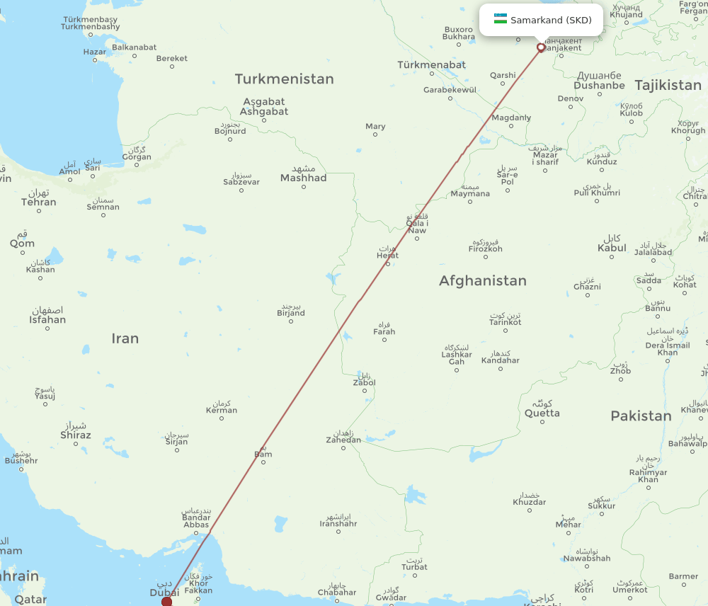 MCT-SKD flight routes