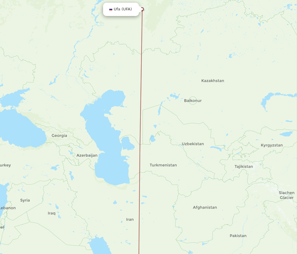 MCT-UFA flight routes