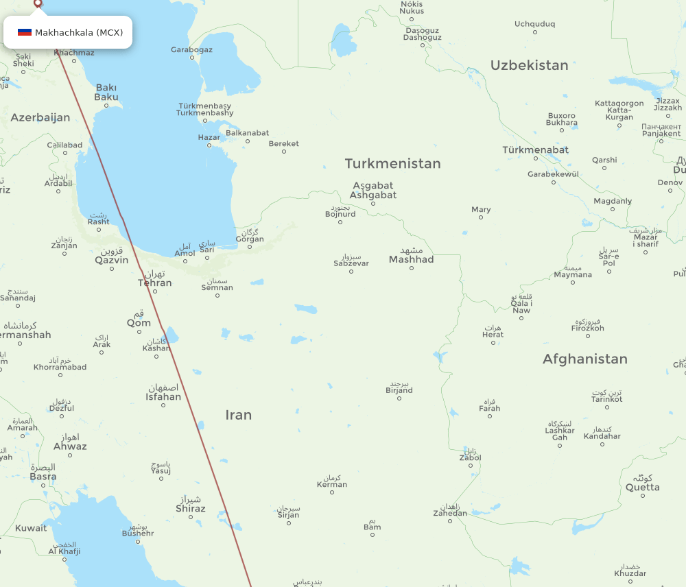 MCX-KHI flight routes