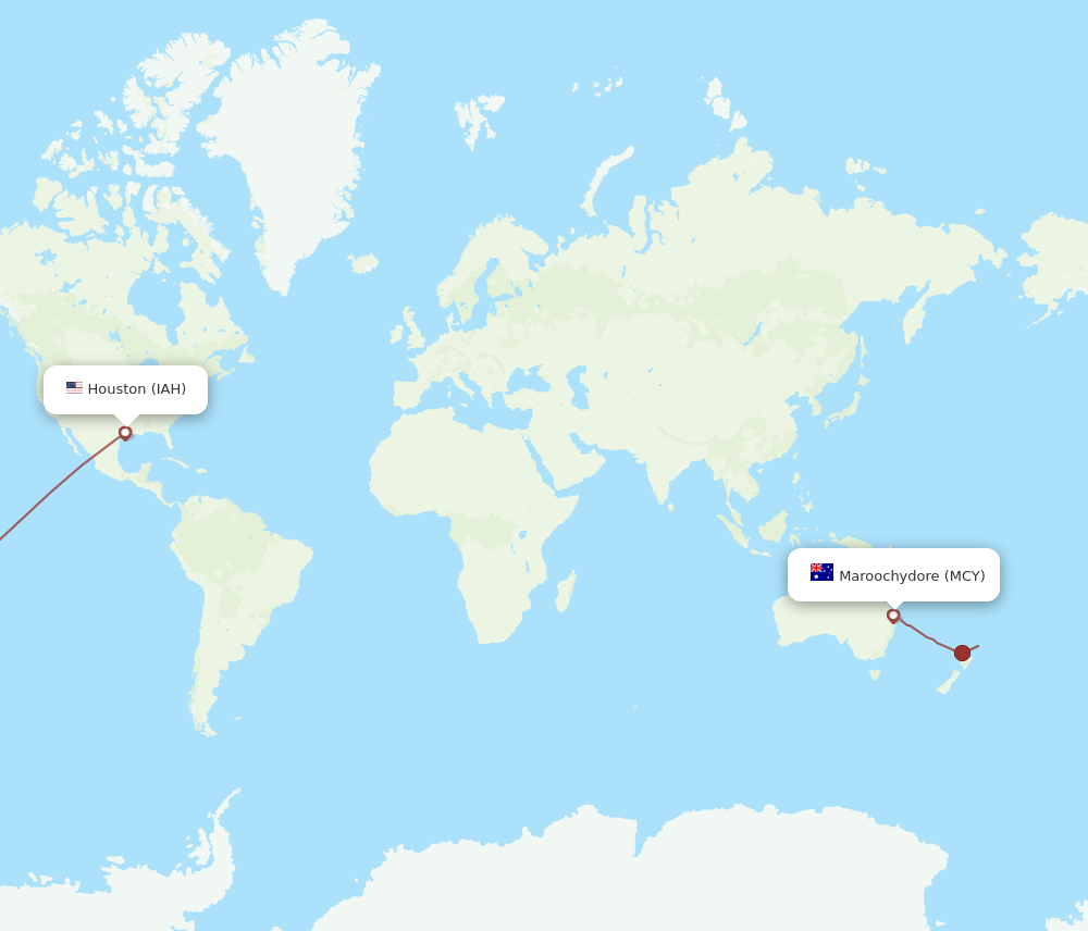 MCY to IAH flights and routes map