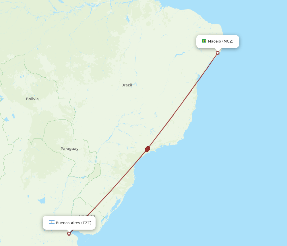 MCZ-EZE flight routes