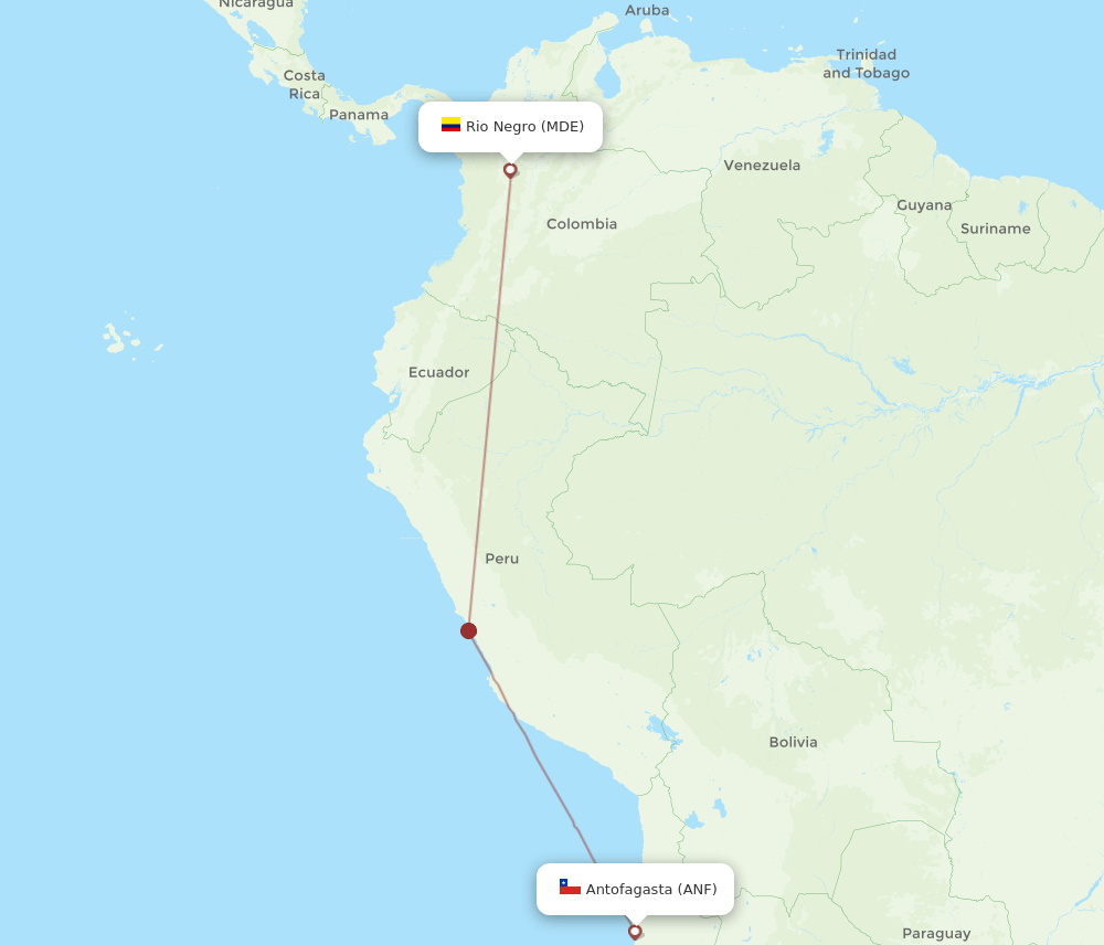 MDE-ANF flight routes