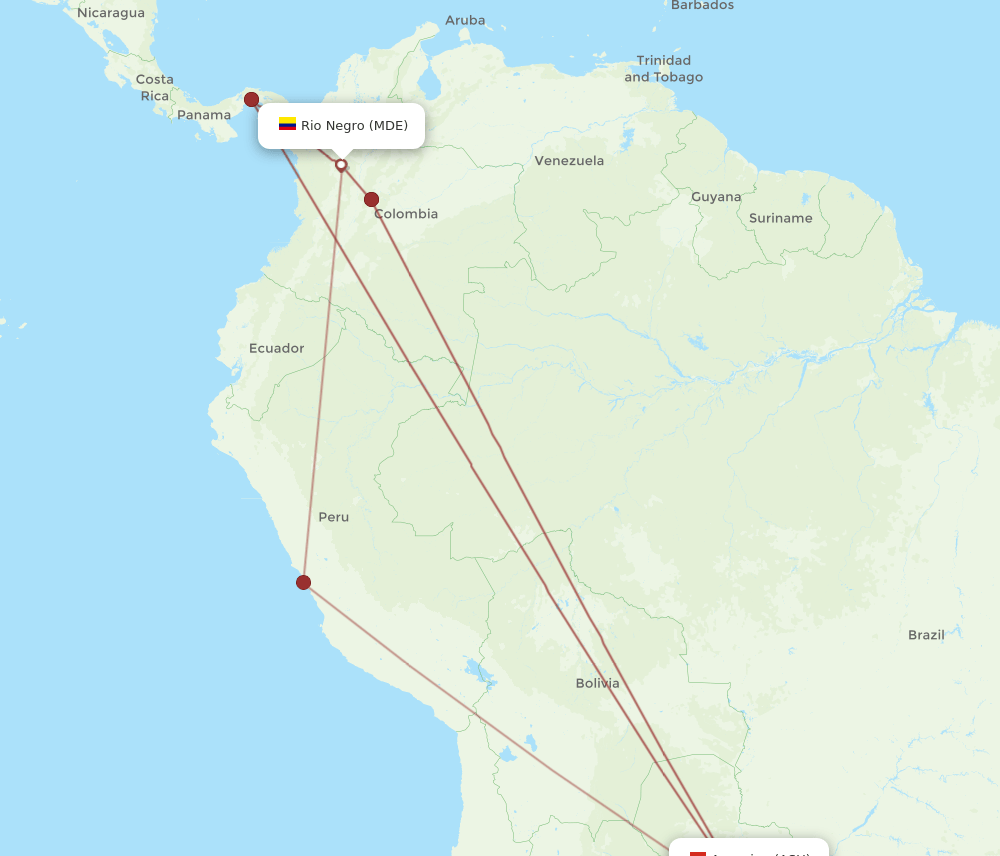 MDE-ASU flight routes