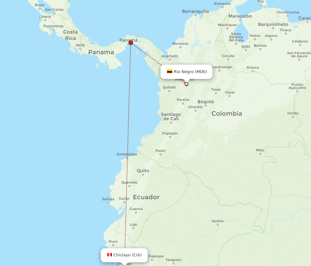 MDE-CIX flight routes