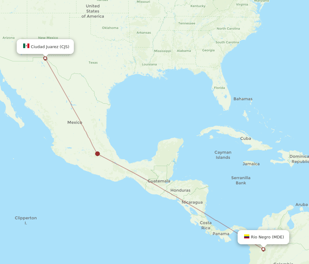 MDE-CJS flight routes