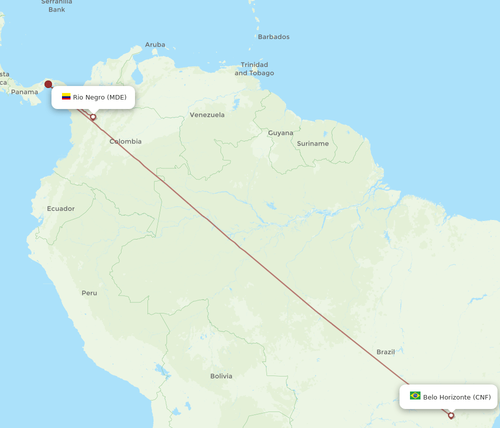 MDE-CNF flight routes