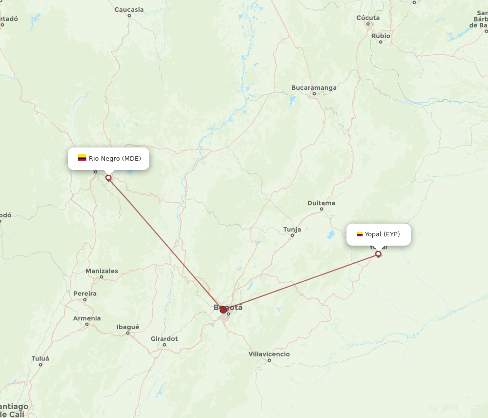 MDE-EYP flight routes