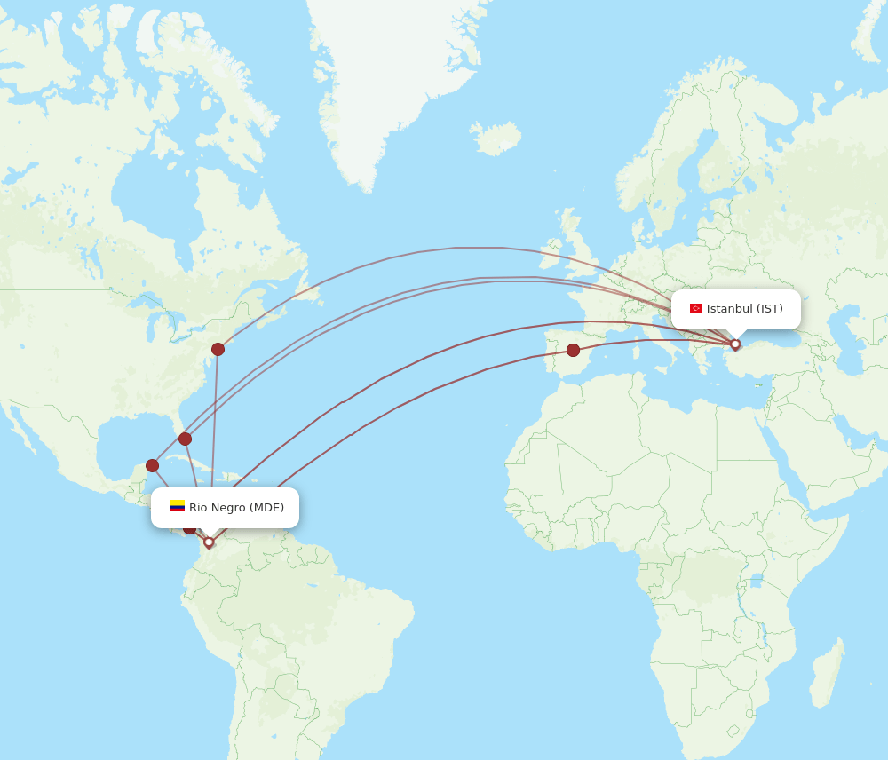 MDE-IST flight routes