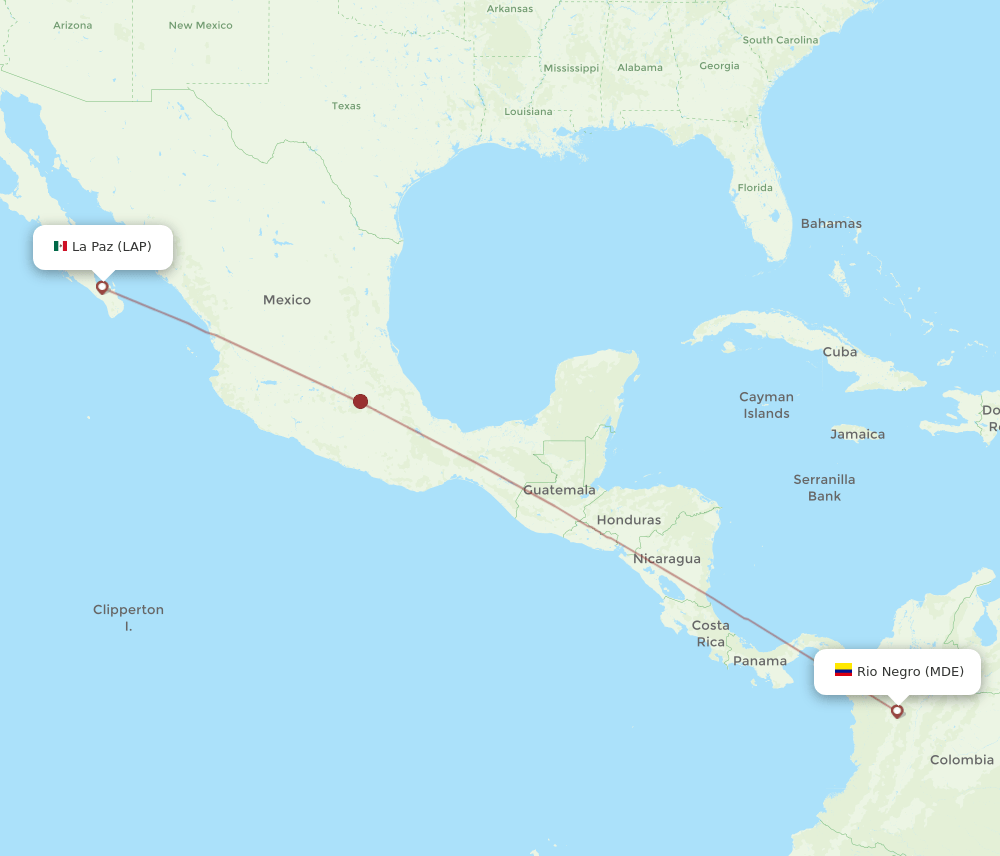 MDE-LAP flight routes
