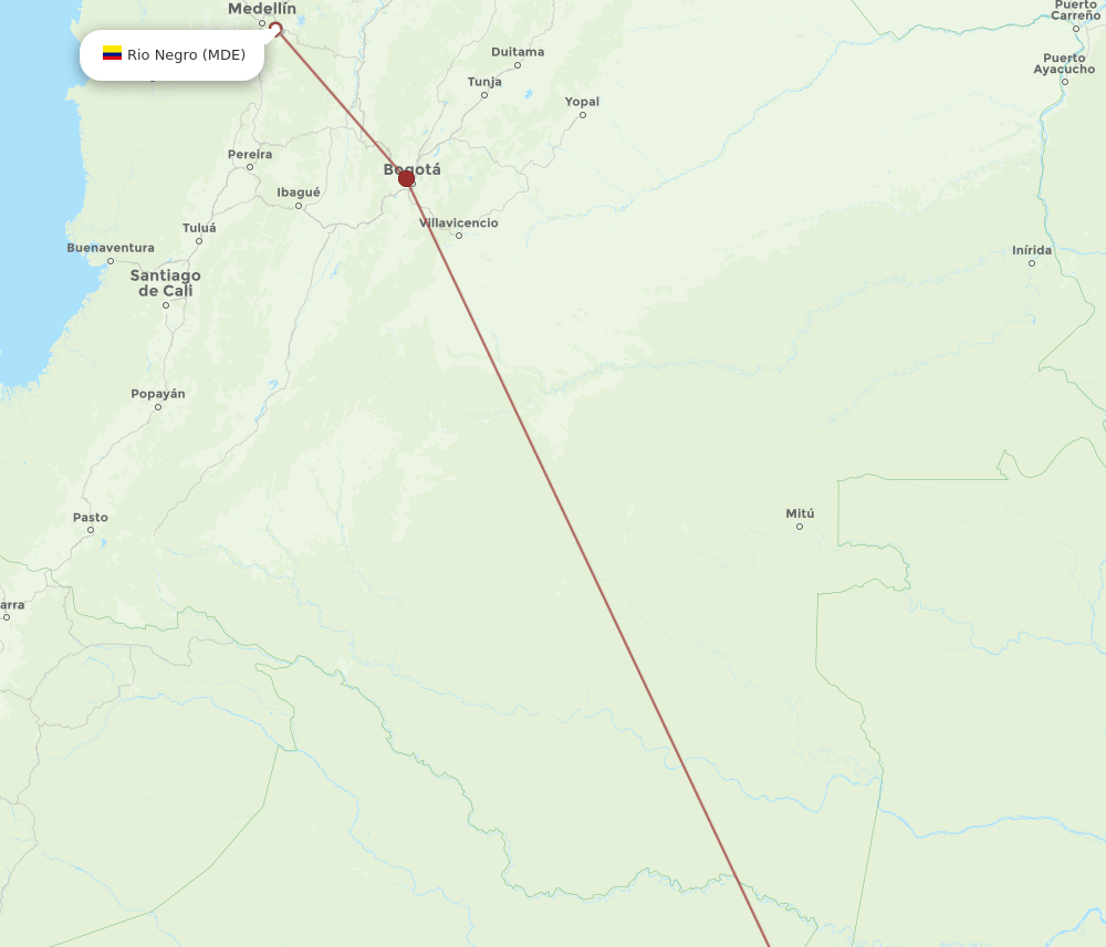 MDE-LET flight routes