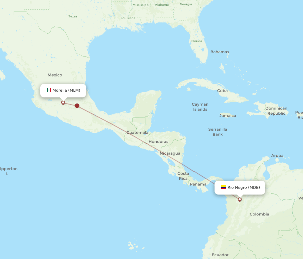 MDE-MLM flight routes
