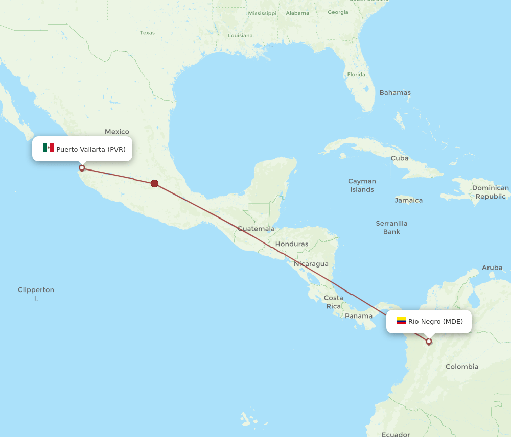 MDE-PVR flight routes