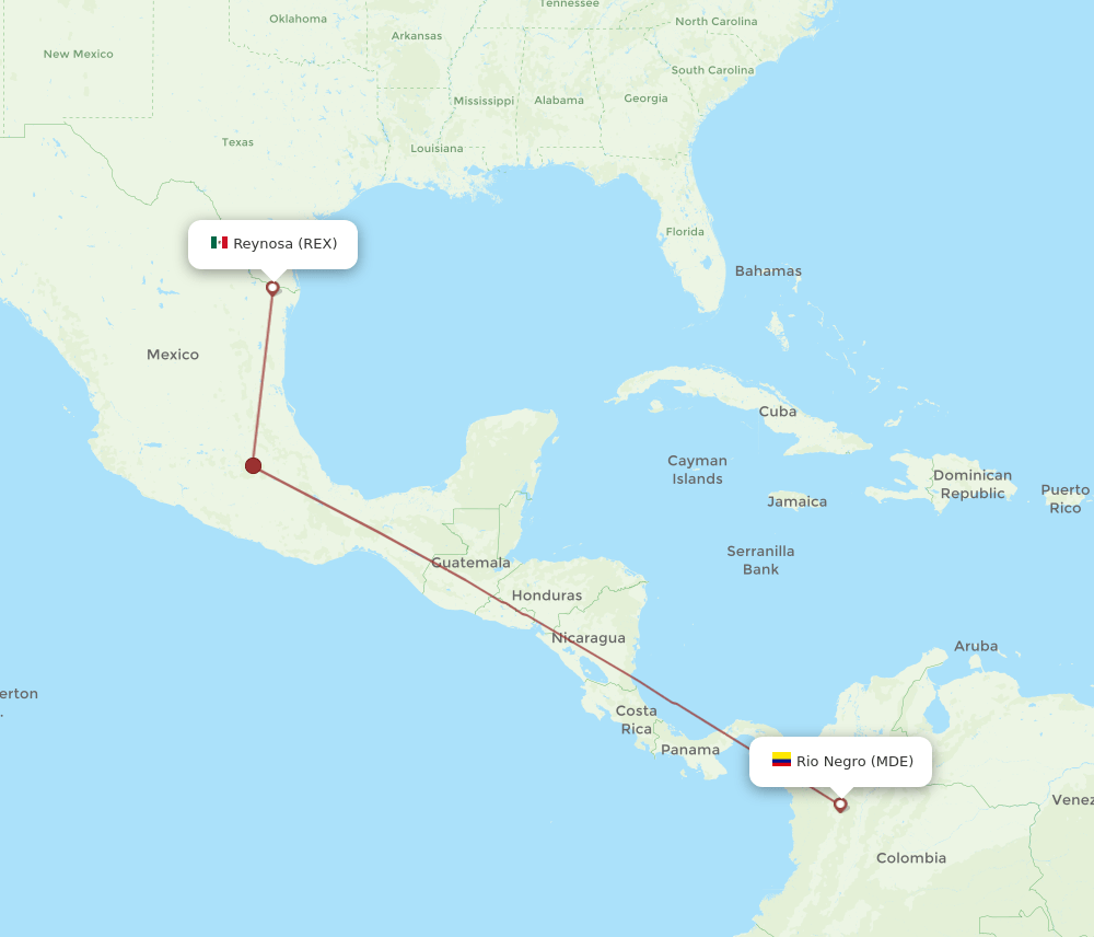 MDE-REX flight routes